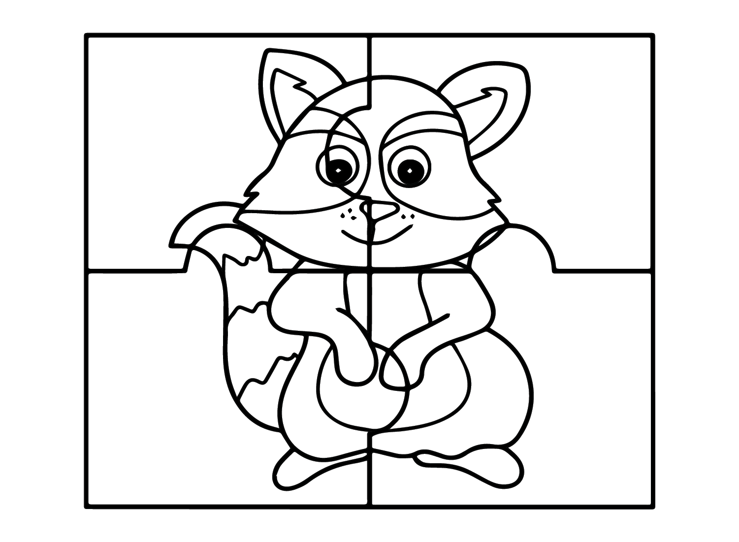 The jigsaw puzzle coloring page