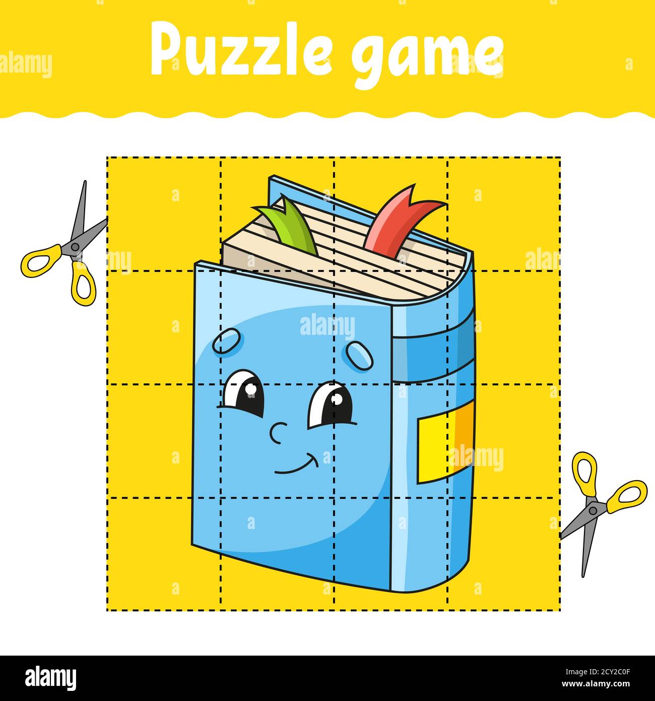 Puzzle game for kids education developing worksheet back to school color activity page for toddler riddle for preschool isolated vector illustra stock vector image art