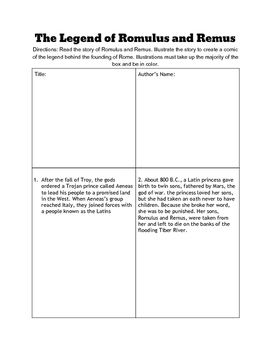 Romulus and remus ic strip romulus and remus ancient rome lesson plans romulus