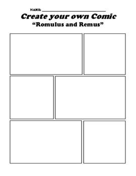 Romulus and remus roman myth ic worksheet by northeast education