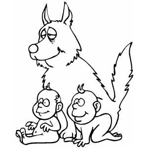 Romulus and remus coloring sheet