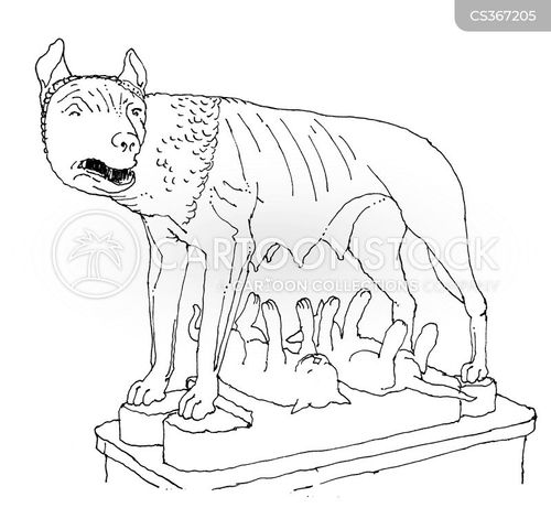 Romulus and remus cartoons and ics