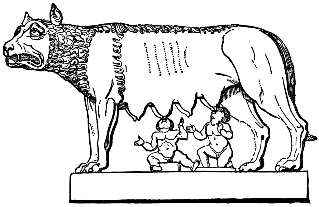 Romulus and remus clipart