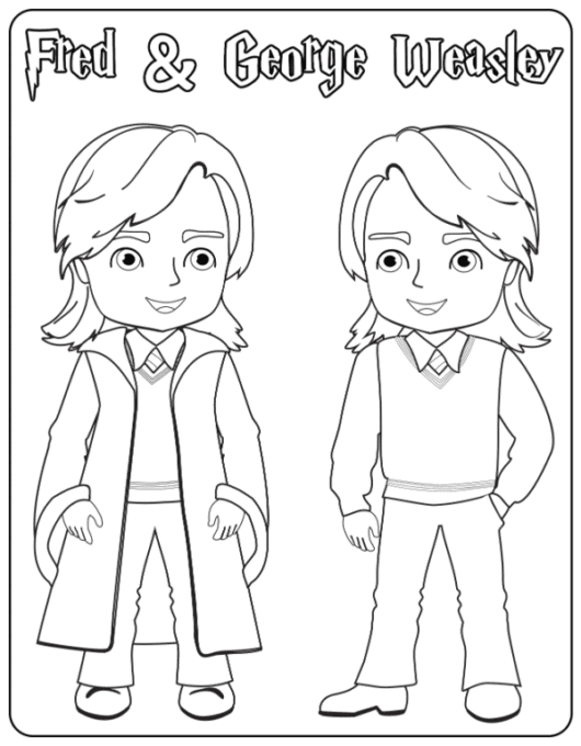 Harry potter printable coloring pages for kids