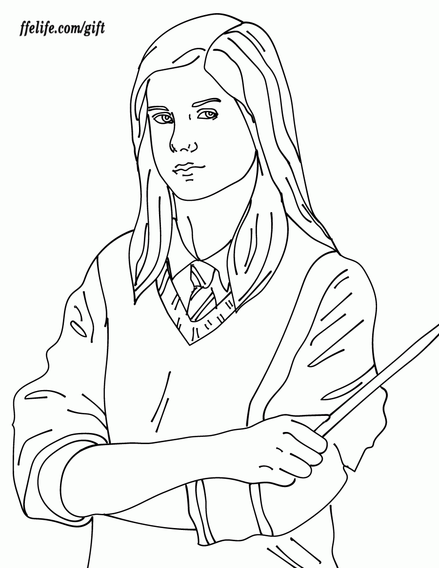 Harry potter ginny coloring page