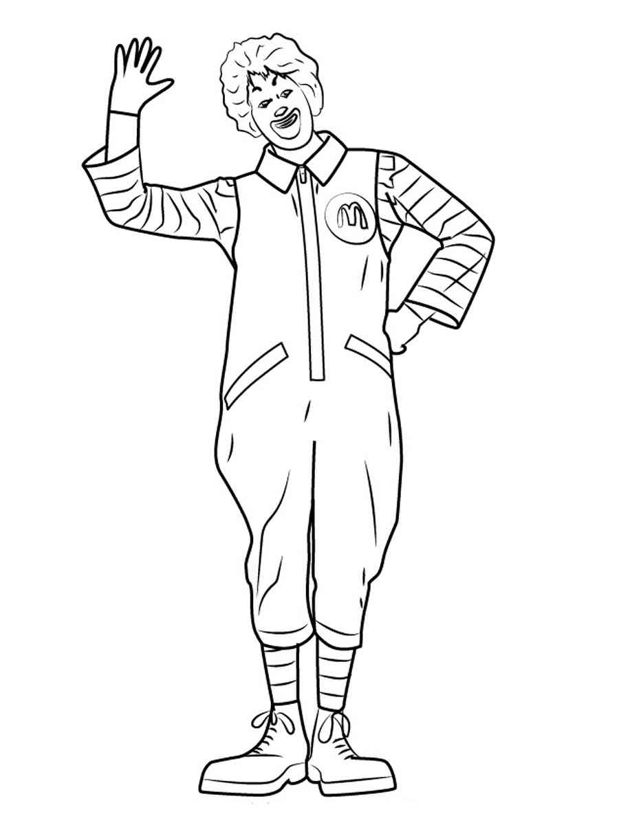 Ronald mcdonald coloring pages