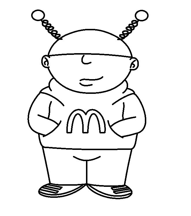 Ronald mcdonalds levies coloring page by reuben on