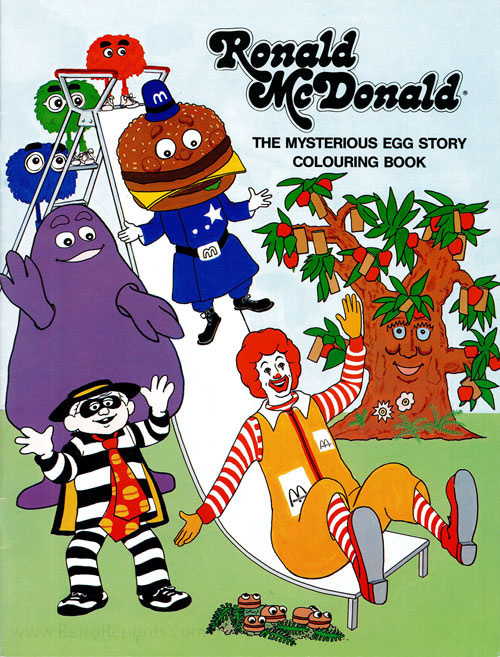 Ronald mcdonald the mysterious egg story coloring books at retro reprints