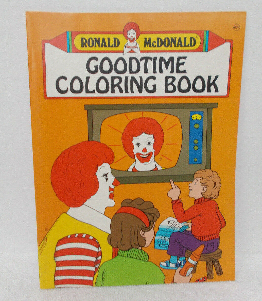 Ronald mcdonald goodtime coloring book