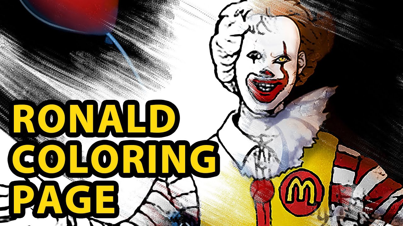 Ronald mcdonald coloring page