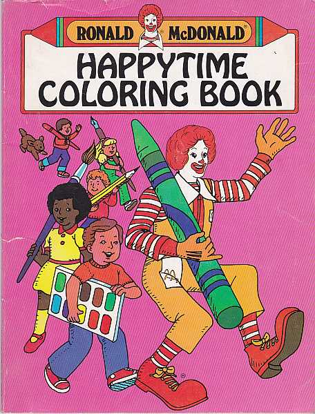 Vintage leftoversmcdonalds ronald mcdonald happytime coloring book