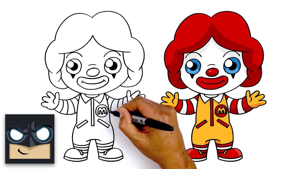 How to draw ronald mcdonald ðððcartooning kids