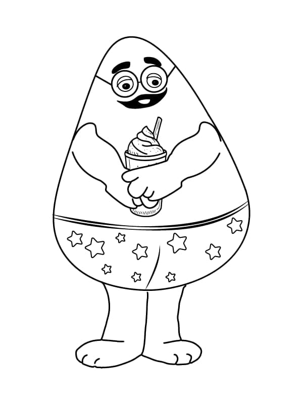 Grimace and ronald mcdonald coloring page