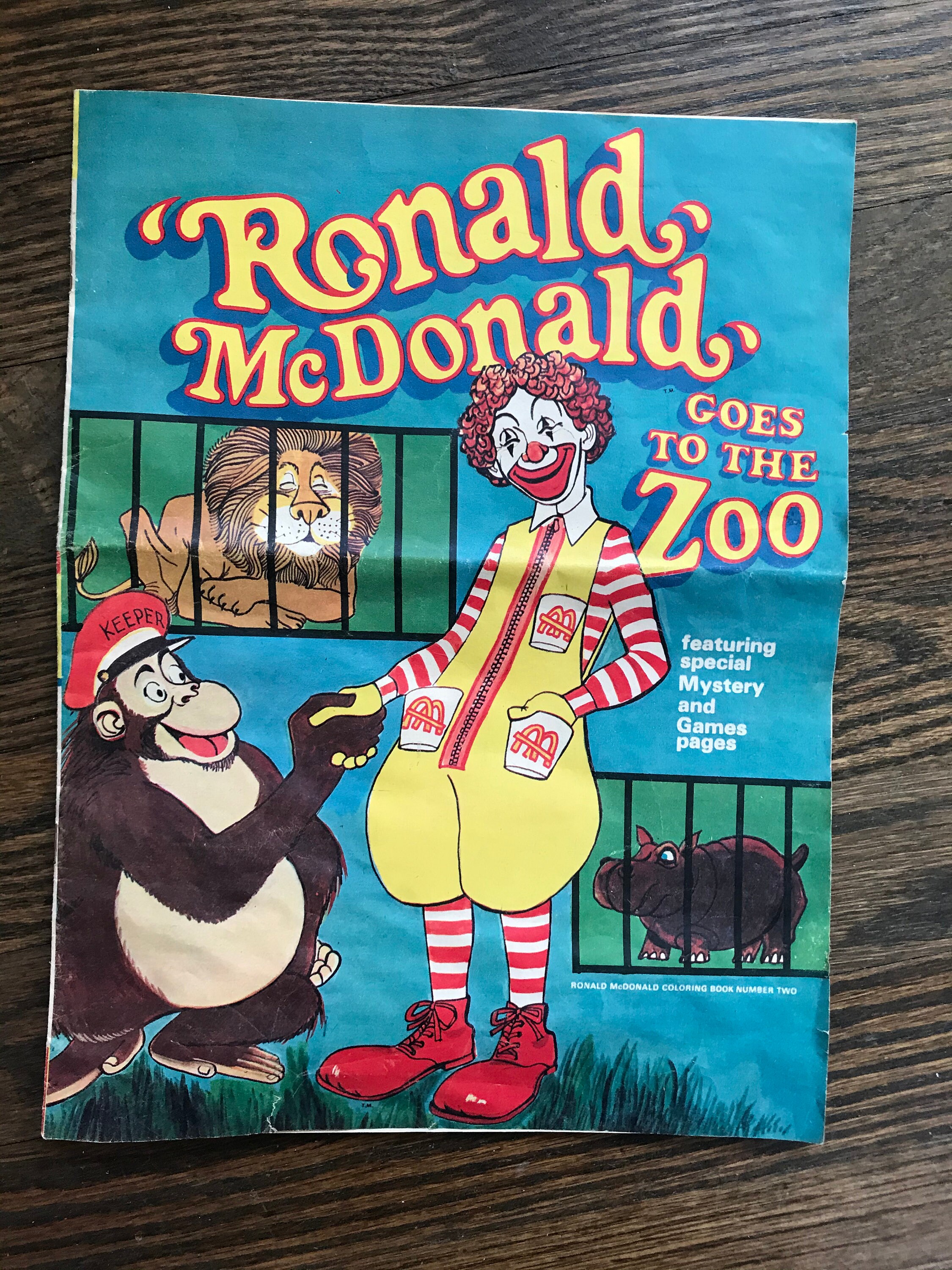 Mcdonalds ronald mcdonald goes to the zoo storybook