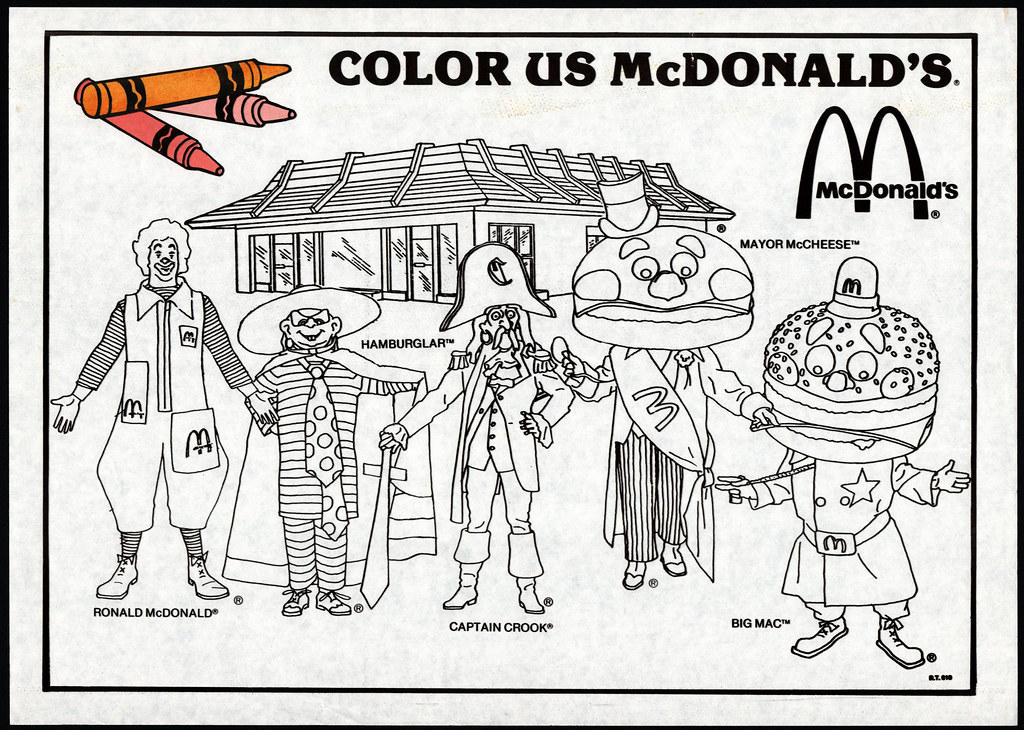 Mcdonalds trayliner placemat