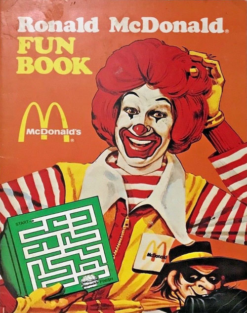 Ronald mcdonald fun book coloring books at retro reprints