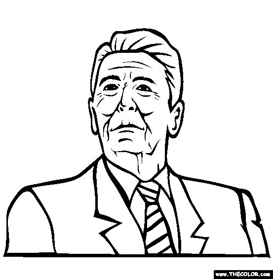 Ronald reagan coloring page free ronald reagan online coloring ronald reagan reagan online coloring