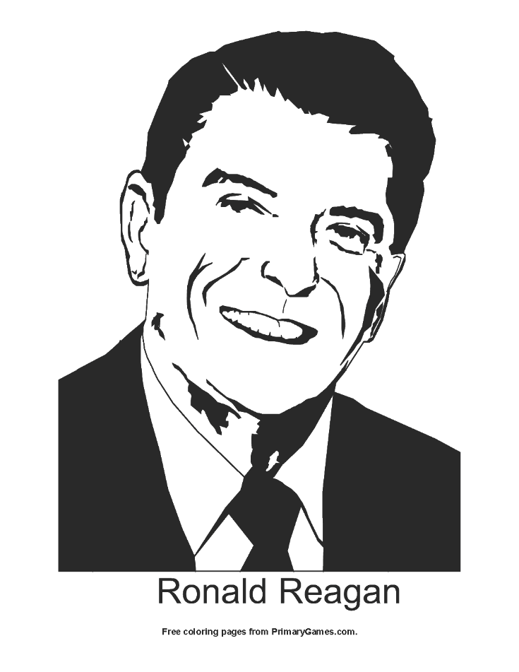 Ronald reagan coloring page â free printable pdf from