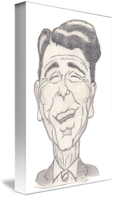 Ronald reagan caricature by msshiffler