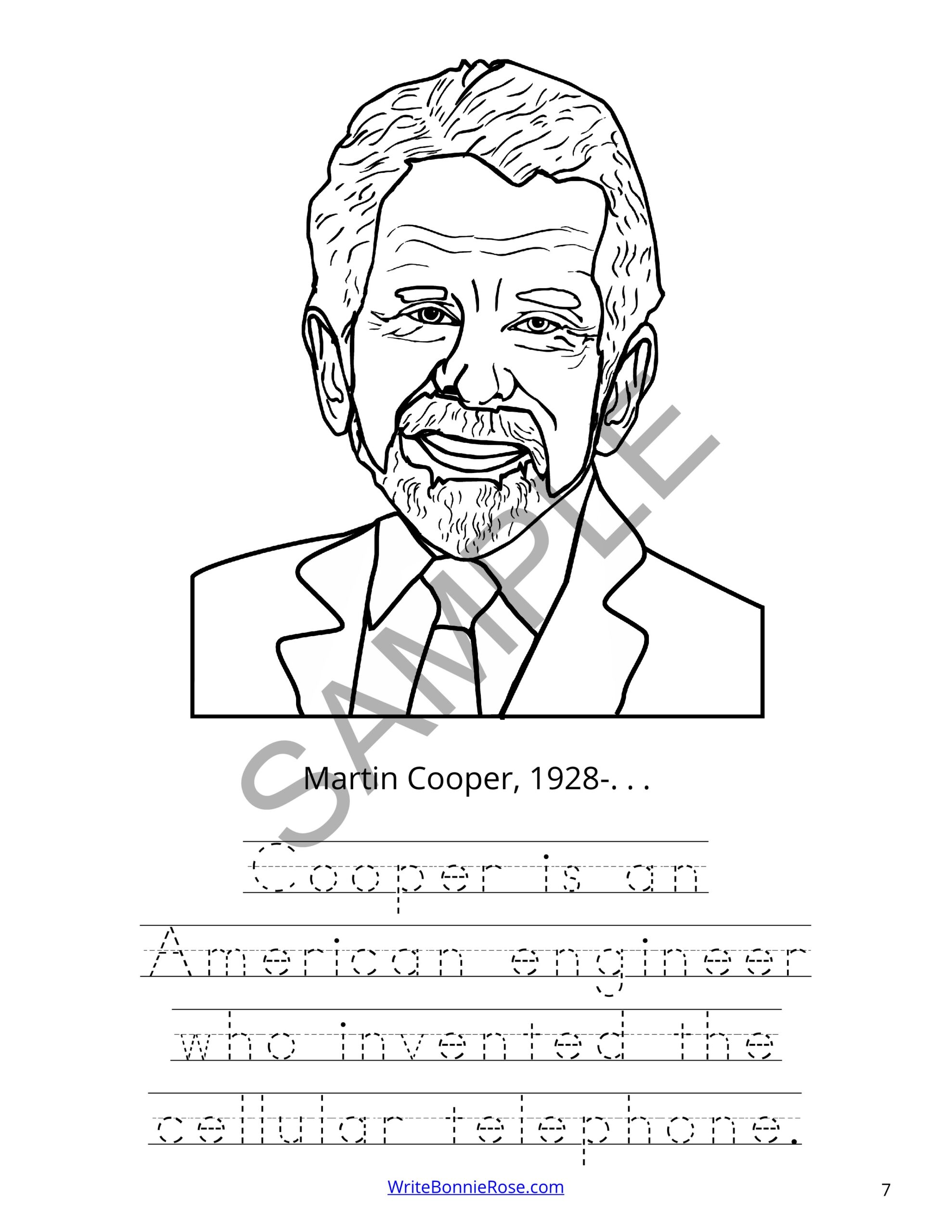 Famous americans of the s coloring book