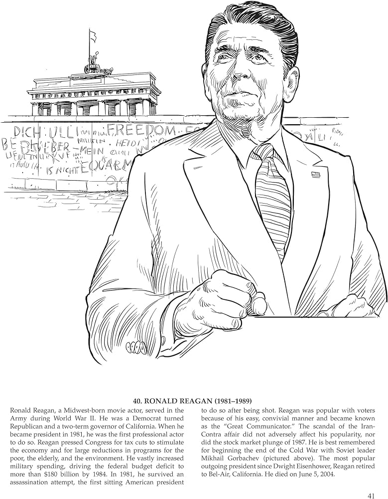 American presidents coloring book dover history coloring book peter f copeland books