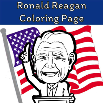 President ronald reagan coloring page by creedley studios tpt