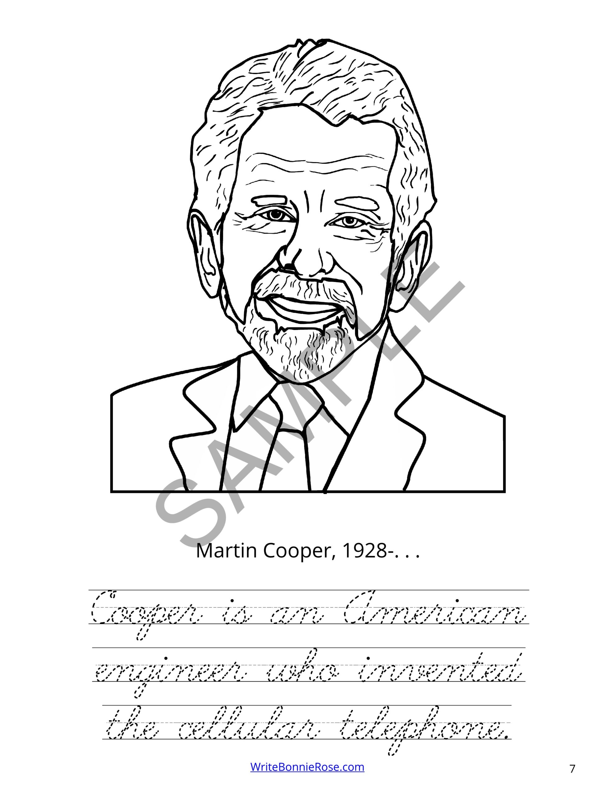 Famous americans of the s coloring book