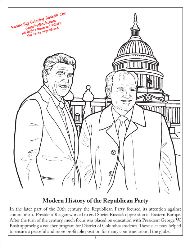 The republican party coloring book x