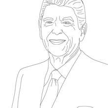 President ronald reagan coloring pages