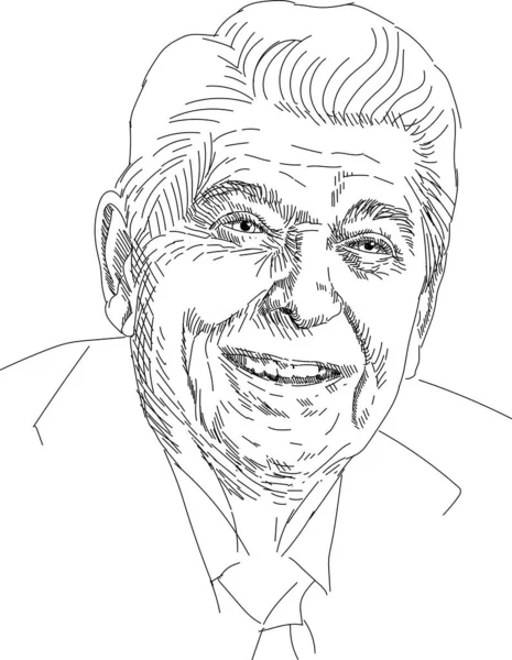 Ronald reagan president stock vector by liogkih