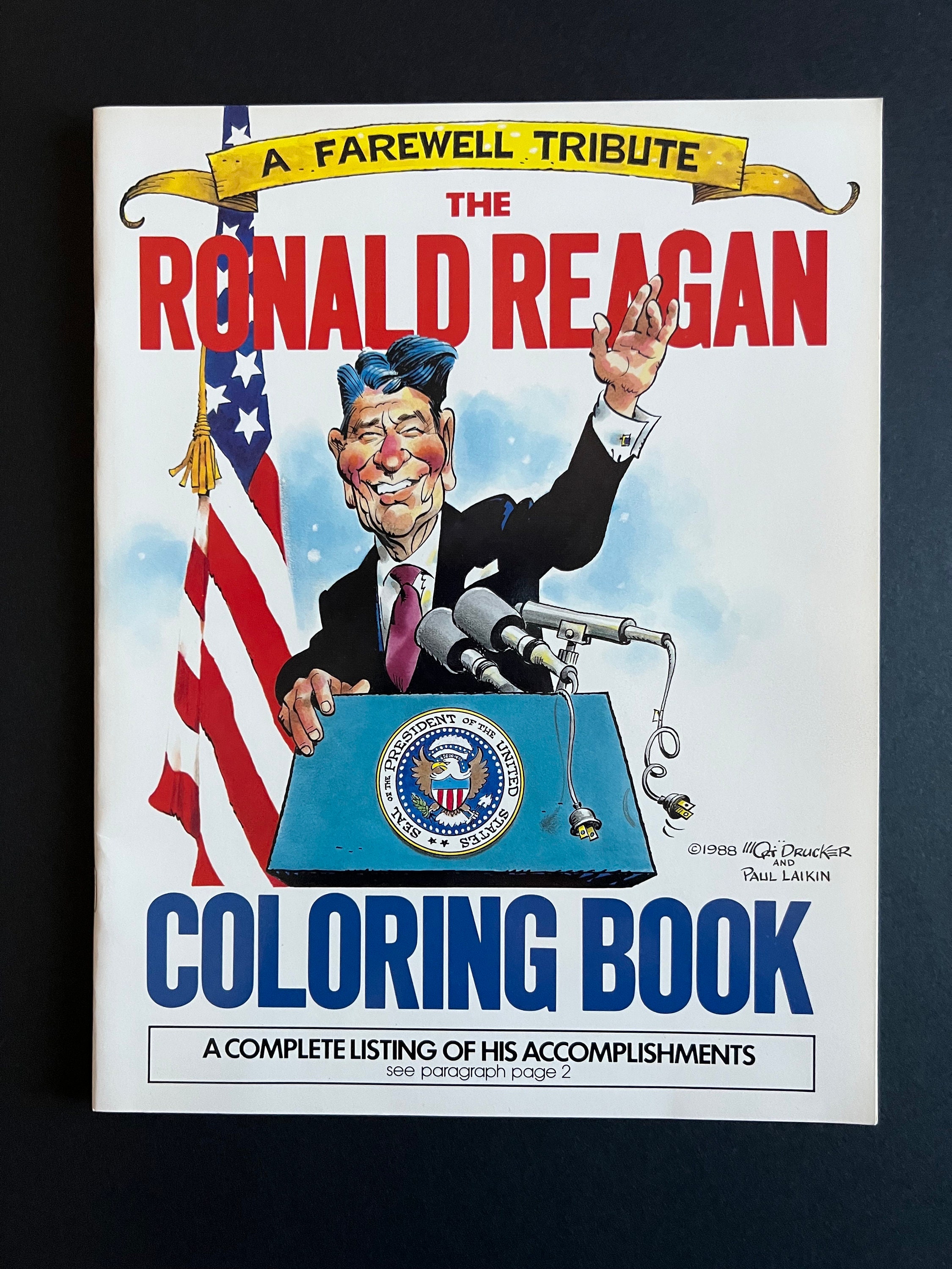 Ronald reagan coloring booka farewell tribute