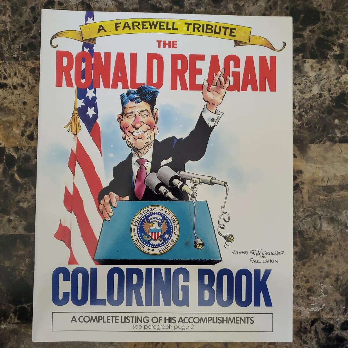 A farewell tribute the ronald reagan coloring book unused