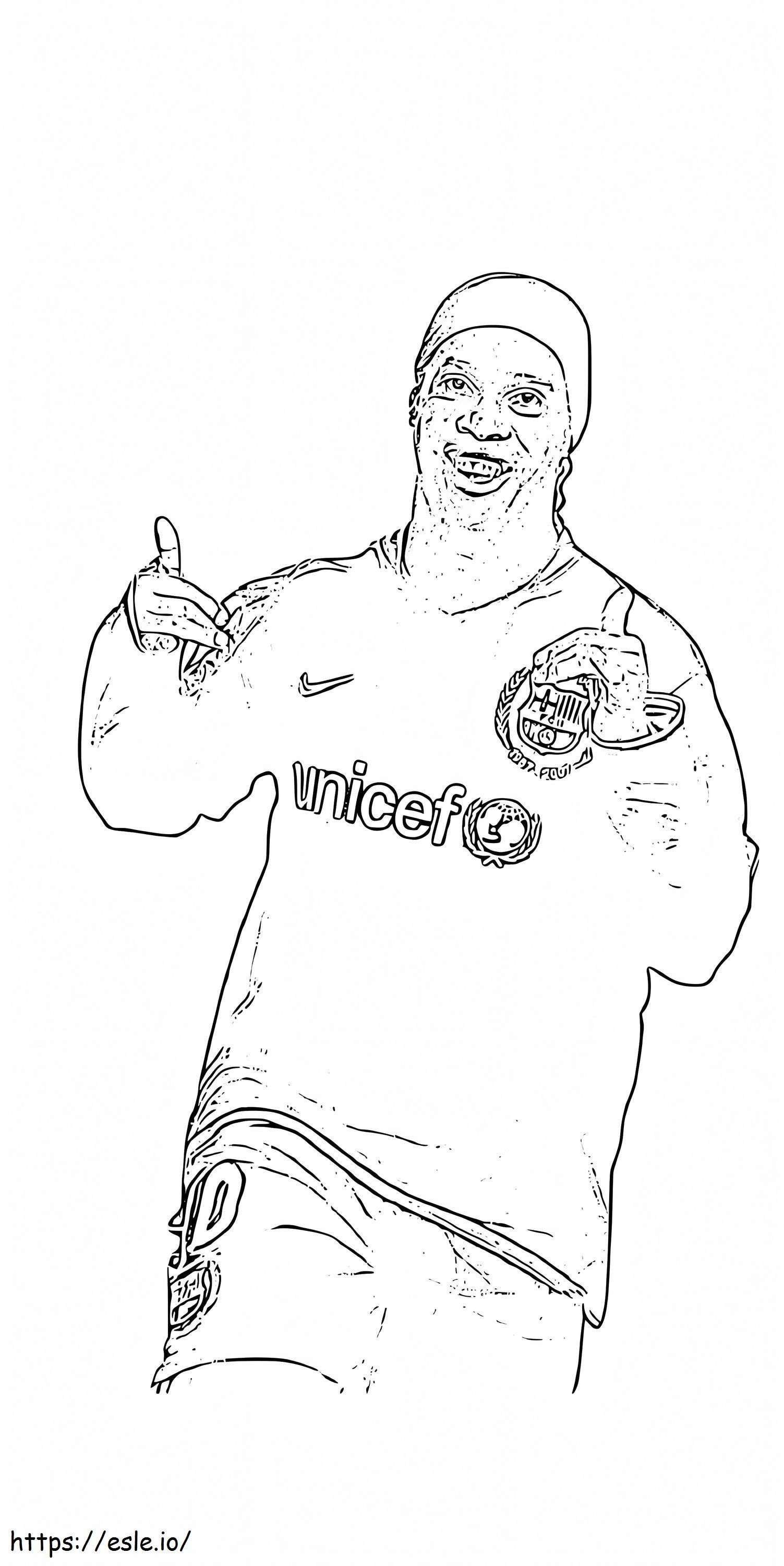 Ronaldinho coloring page