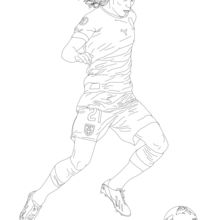 Kaka playing soccer coloring pages