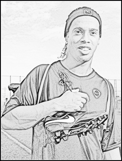 Ronaldinho sketch by kaiw on