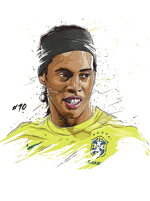 Ronaldinho greeting card by lac lac