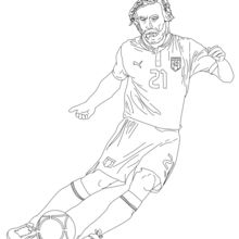 Soccer players coloring pages