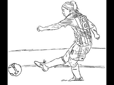 Drawing ronaldinho playing football legend