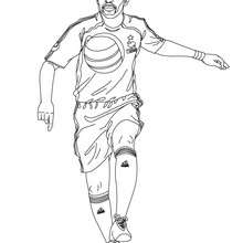 Thierry henry playing soccer coloring pages