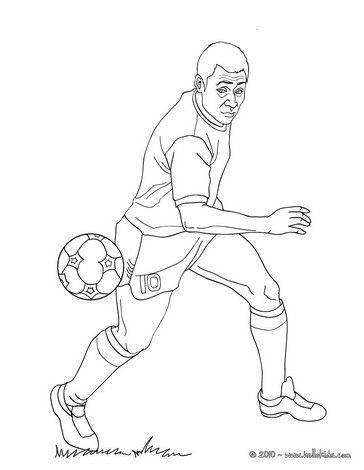 Soccer players coloring pages