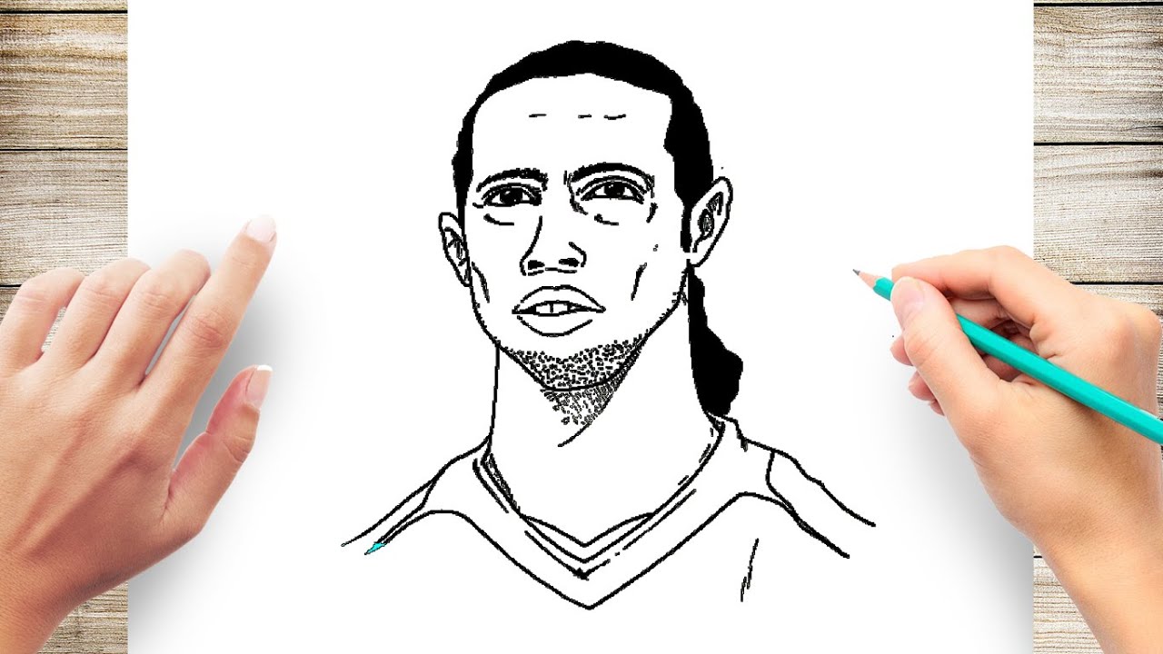 How to draw ronaldinho