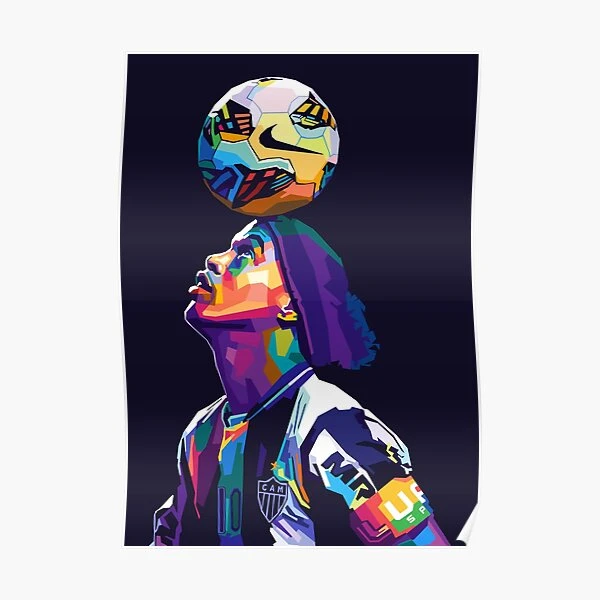 Ronaldinho pop art poster print mural room decoration funny modern painting home vintage wall decor picture art no frame