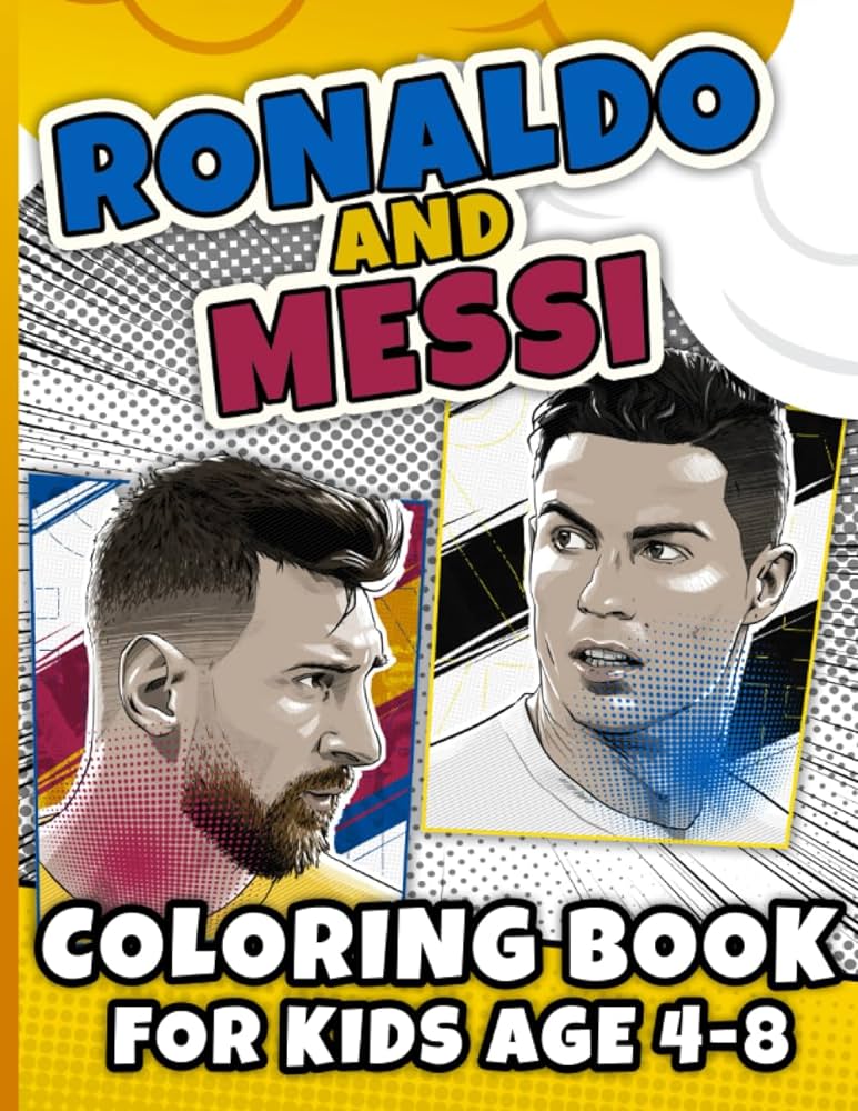 Messi and ronaldo coloring book for kids ages