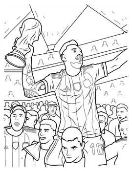 Messi and ronaldo and mbappe and haland and naymar coloring book