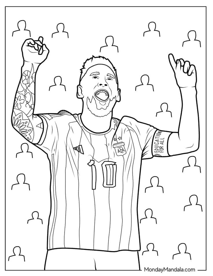 Lionel messi coloring pages free pdf printables sports coloring pages lionel messi coloring pages