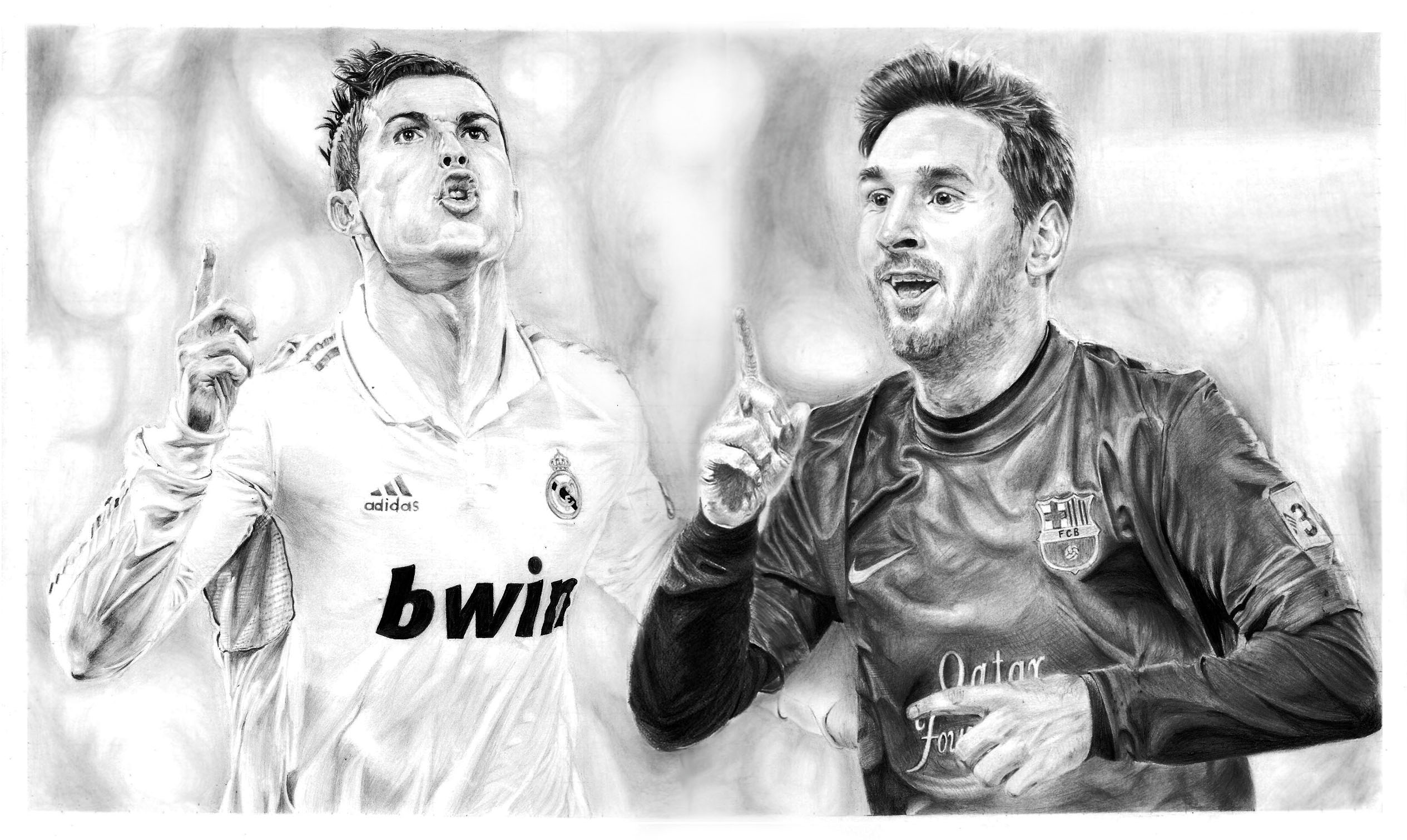 Cristiano ronaldo and lionel messi by yanisdraw on