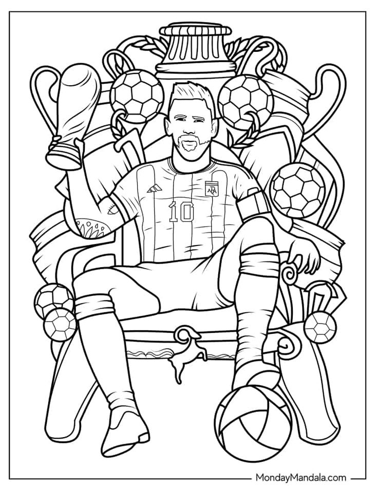 Lionel messi coloring pages free pdf printables coloring pages football coloring pages messi