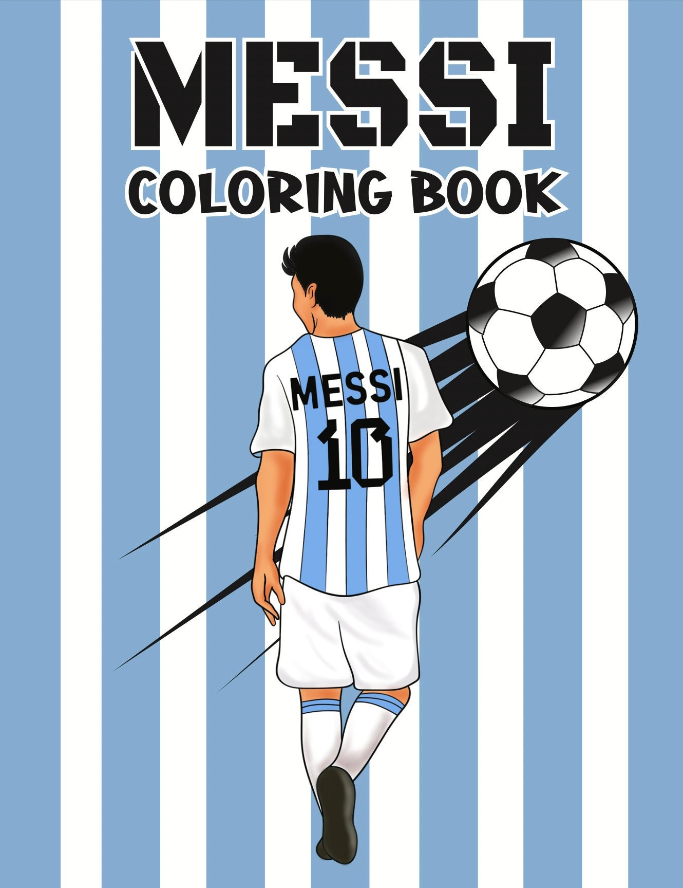 Lionel messi coloring book messi inspired soccer futbol coloring book for adults and kids