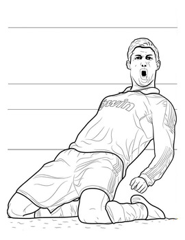 Messi and ronaldo and mbappe and haland and naymar coloring book