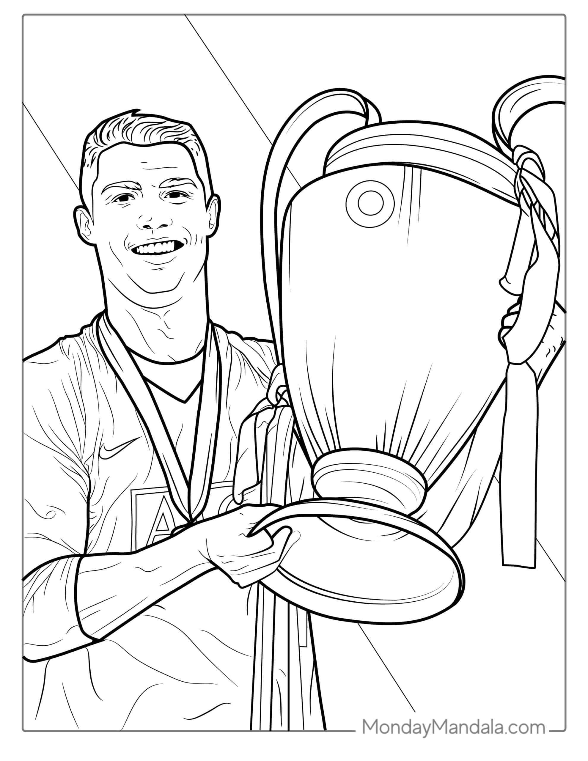 Ronaldo coloring pages free pdf printables coloring pages ronaldo football coloring pages